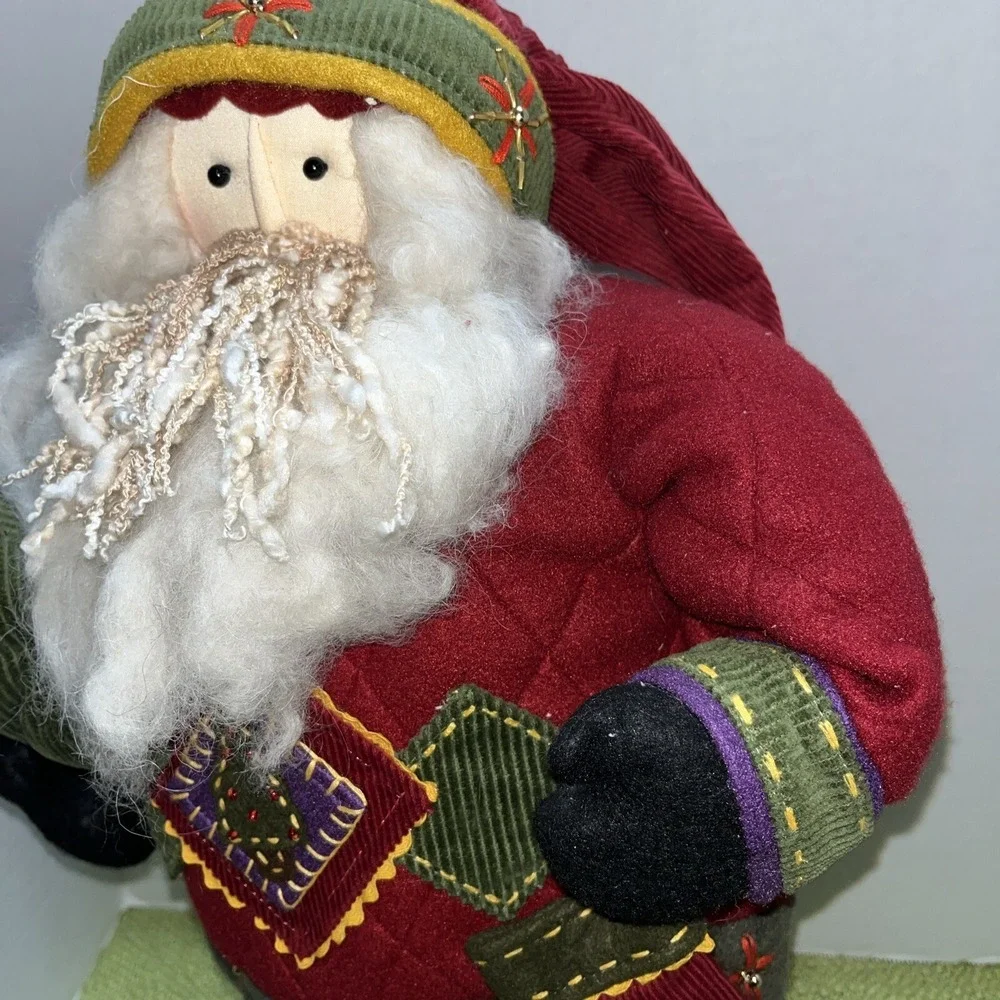 Old World Santa , Primitive, Cloth‎ Face , Standing ,19.5 
